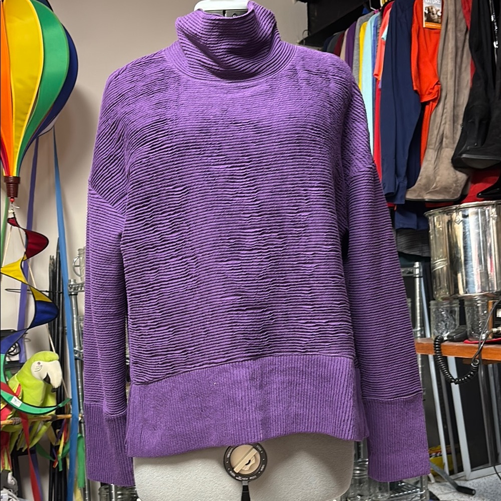 Purple Turtleneck Sweater